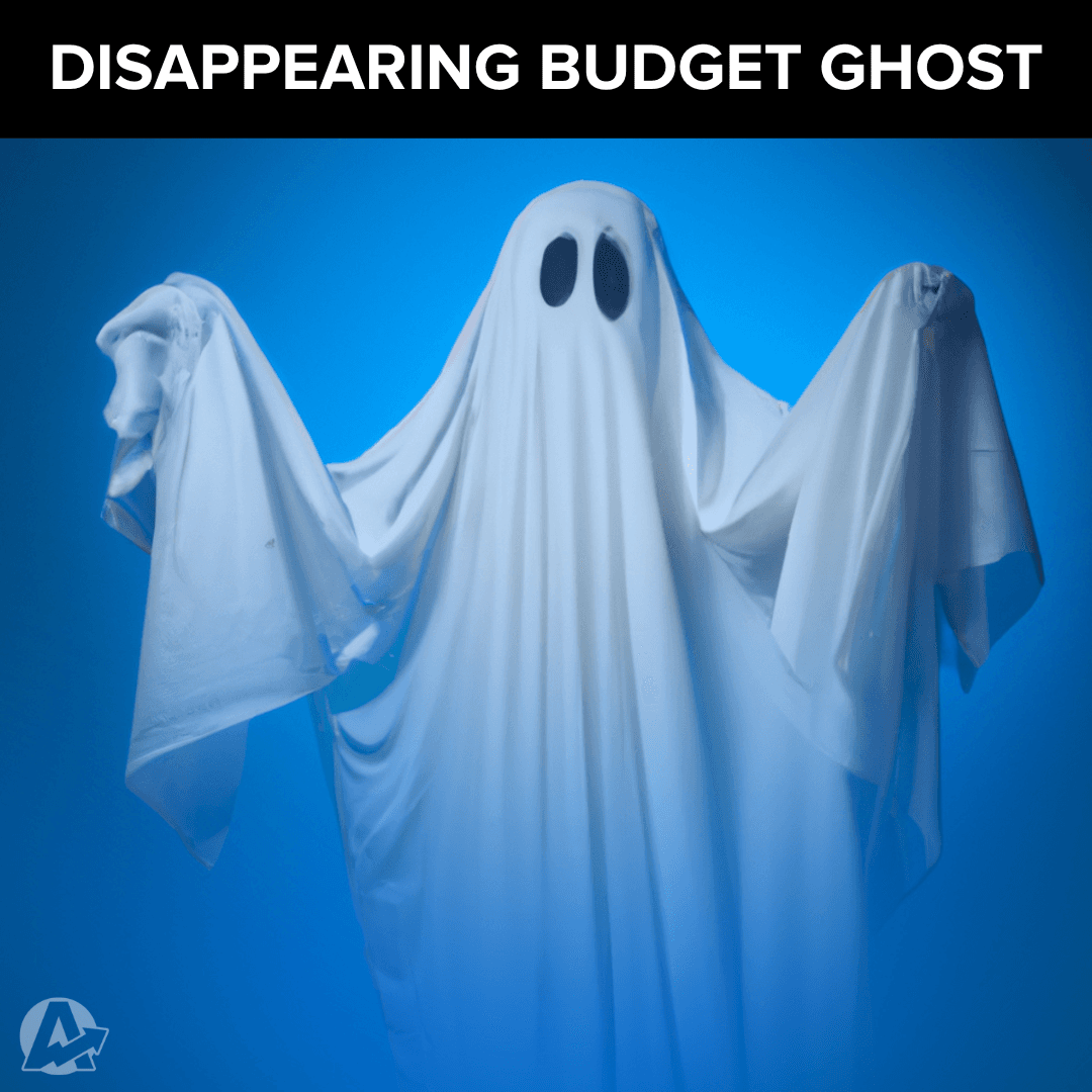Disappearing Budgets Ghost Halloween Costume
