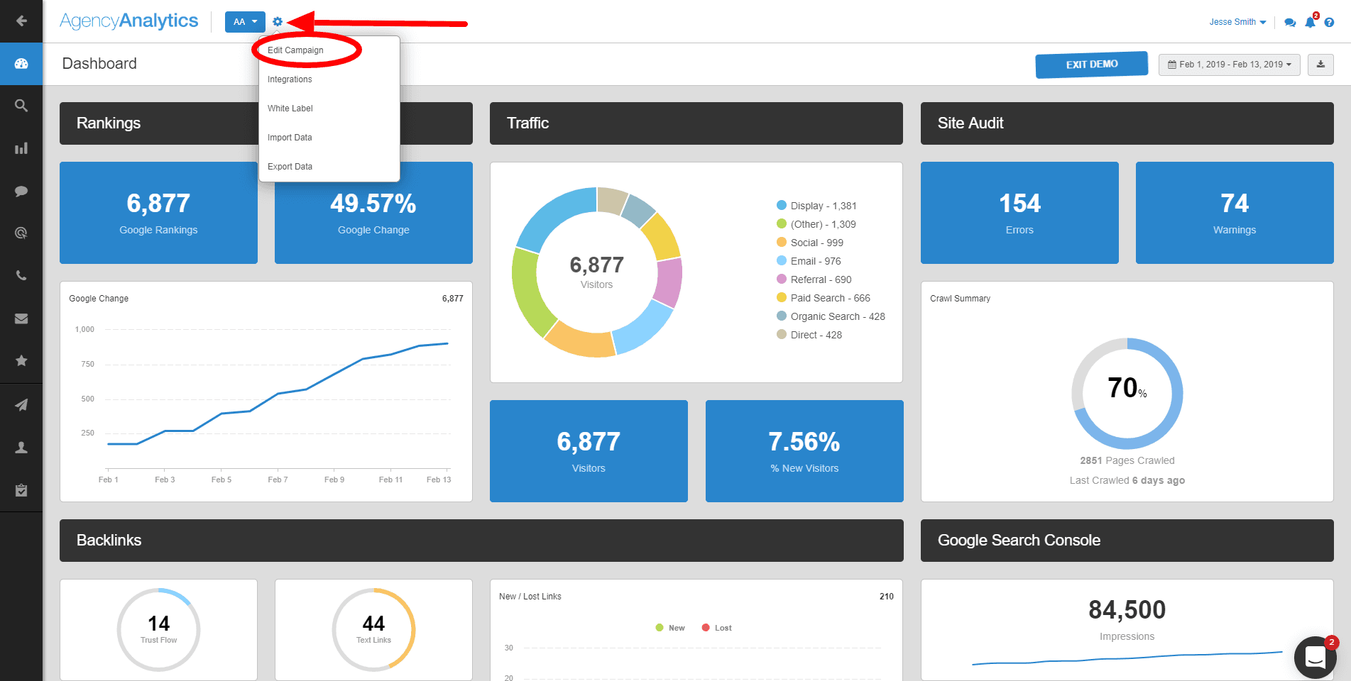 digital marketing reporting dashboard