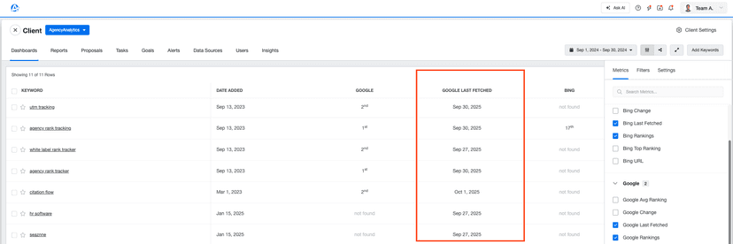 New in Rank Tracker: View Last Keyword Fetch Date