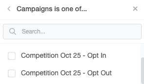 Multi-select campaigns & flows in Klaviyo widgets
