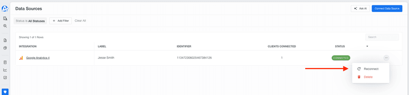 Easier reconnect for OAuth integrations 