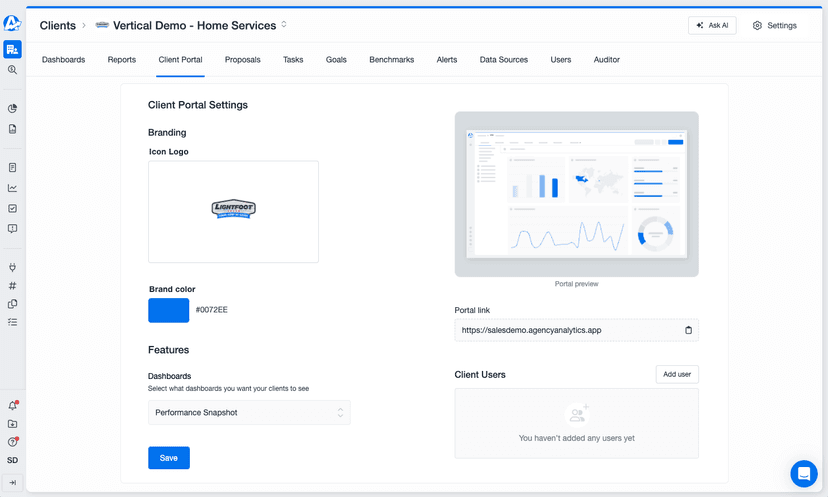 Client Portal Section Now in the Client Profile