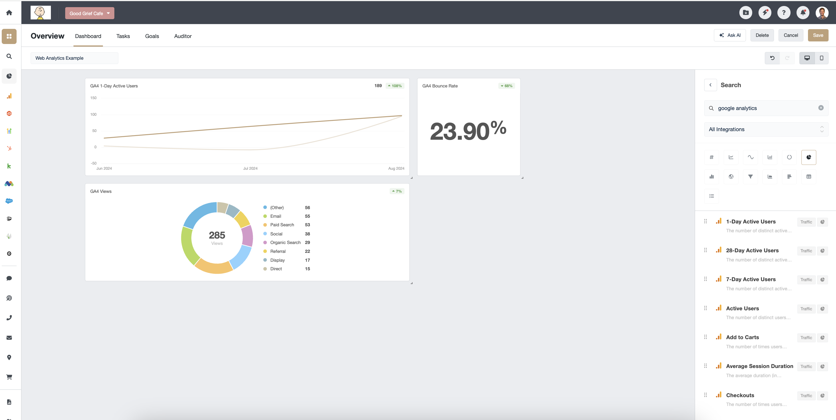 
Screenshot of how to build an analytics dashboard