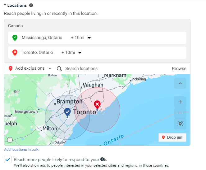 Facebook Ads location targeting 