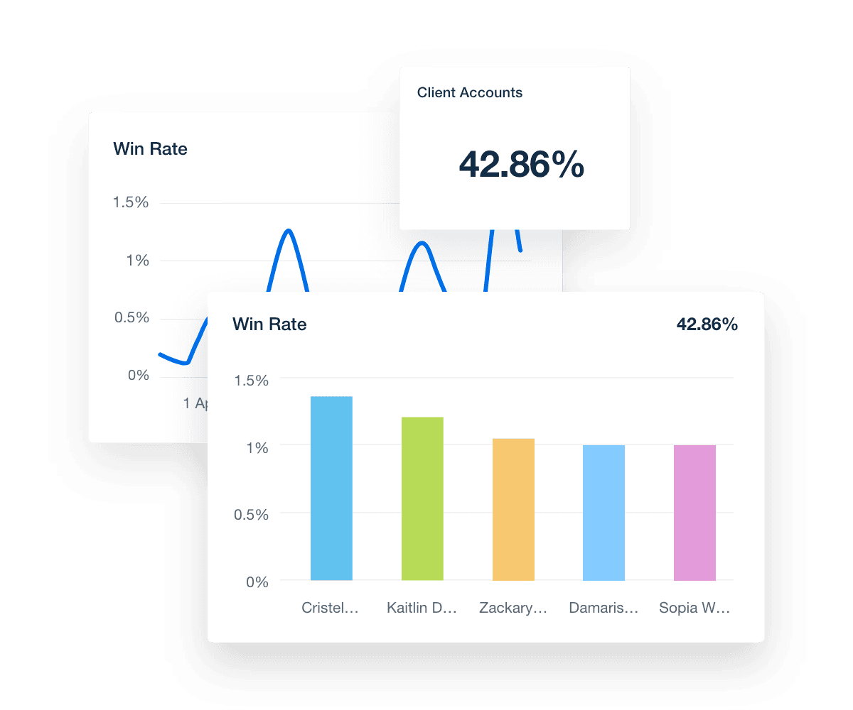 Examples of Salesforce Win Rate Report Template Widgets