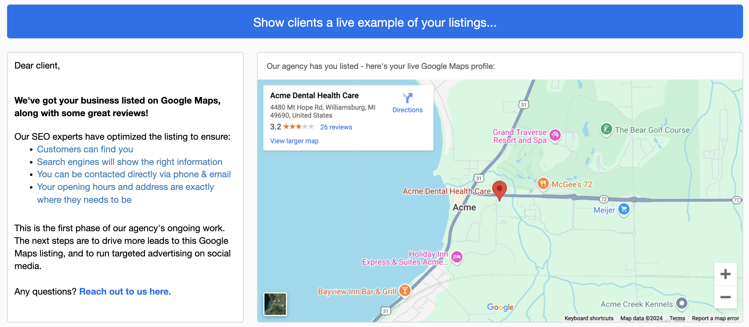 Embedding maps in AgencyAnalytics