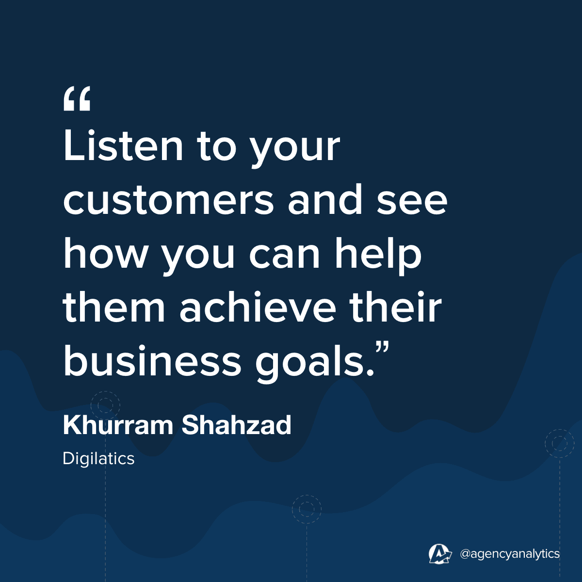 Quote from Khurram Shahzad about the importance of maintaining client relationships at a marketing agency