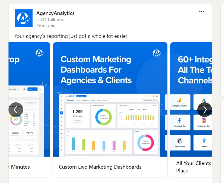 LinkedIn carousel ads example