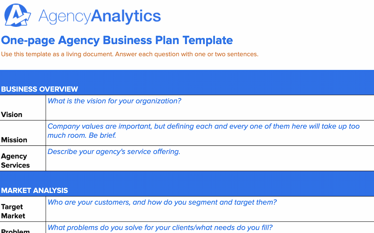 graphic design agency business plan template