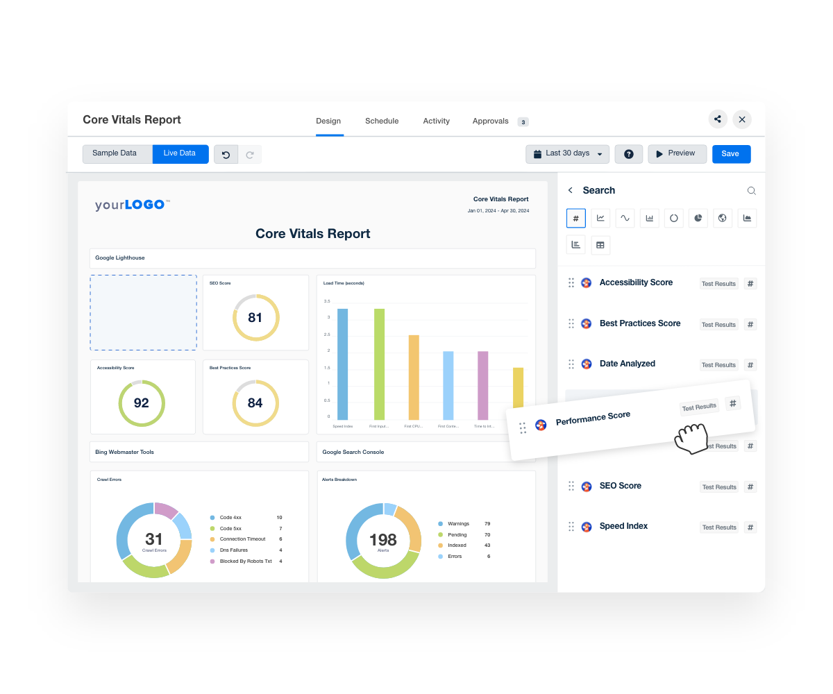 Core Vitals Streamline Client Reporting