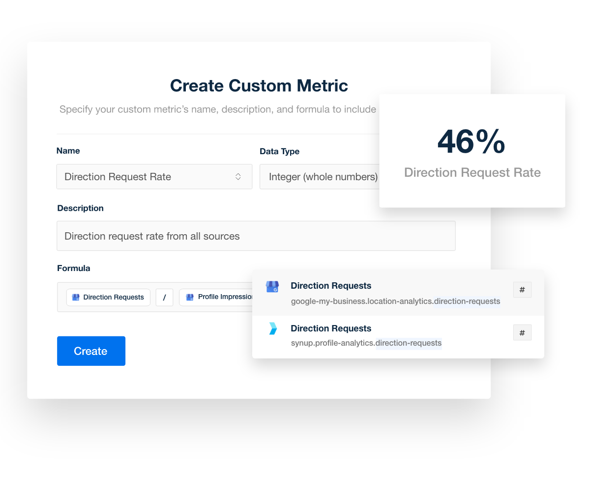 GBP dashboard custom metrics