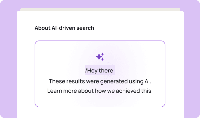 AI-driven search