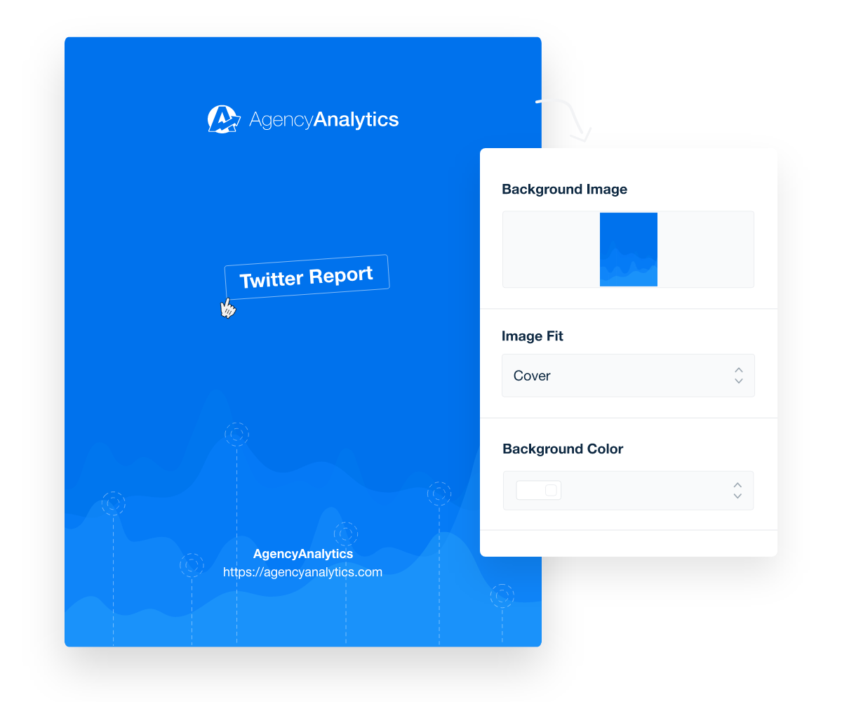 Custom design your Twitter Report cover, section pages, and more!