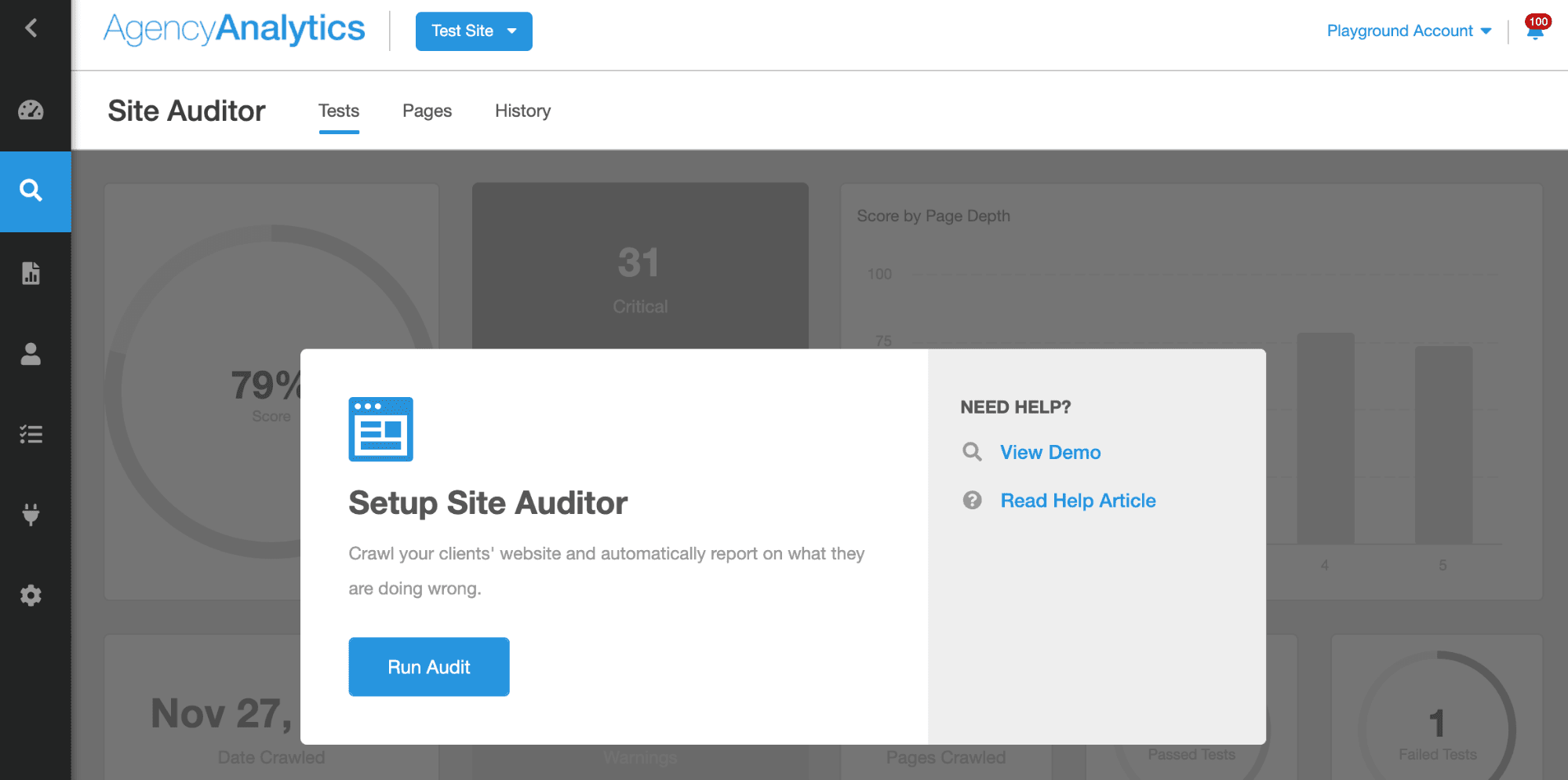Run a website audit