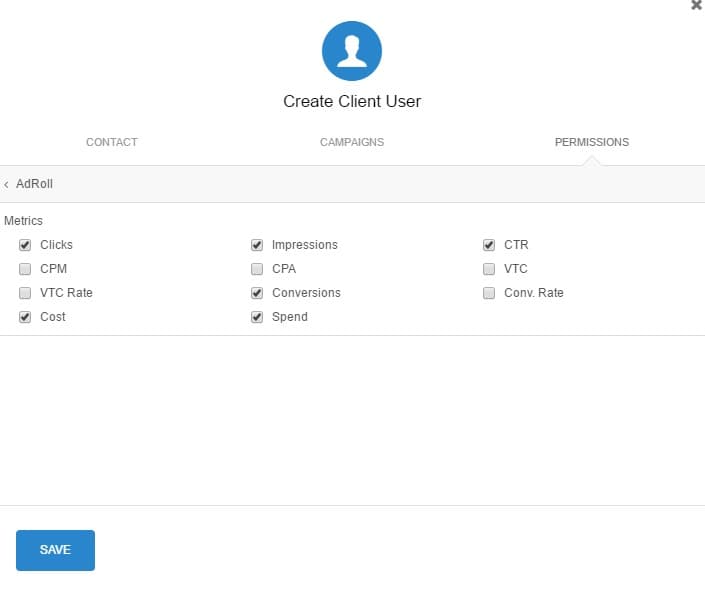 Create client user AgencyAnalytics