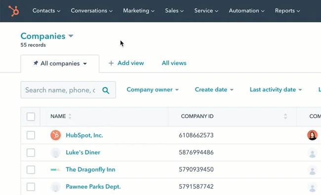 HubSpot Interface Navigation Preview HubSpot Interface Navigation Preview