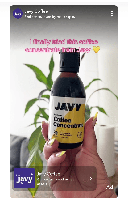 Snapchat single image video ad Snapchat single image video ad