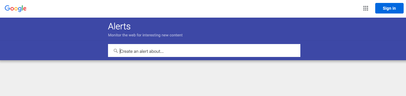 Google alerts website