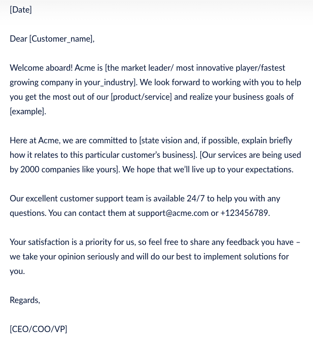 Sample of a client onboarding welcome letter Sample of a client onboarding welcome letter