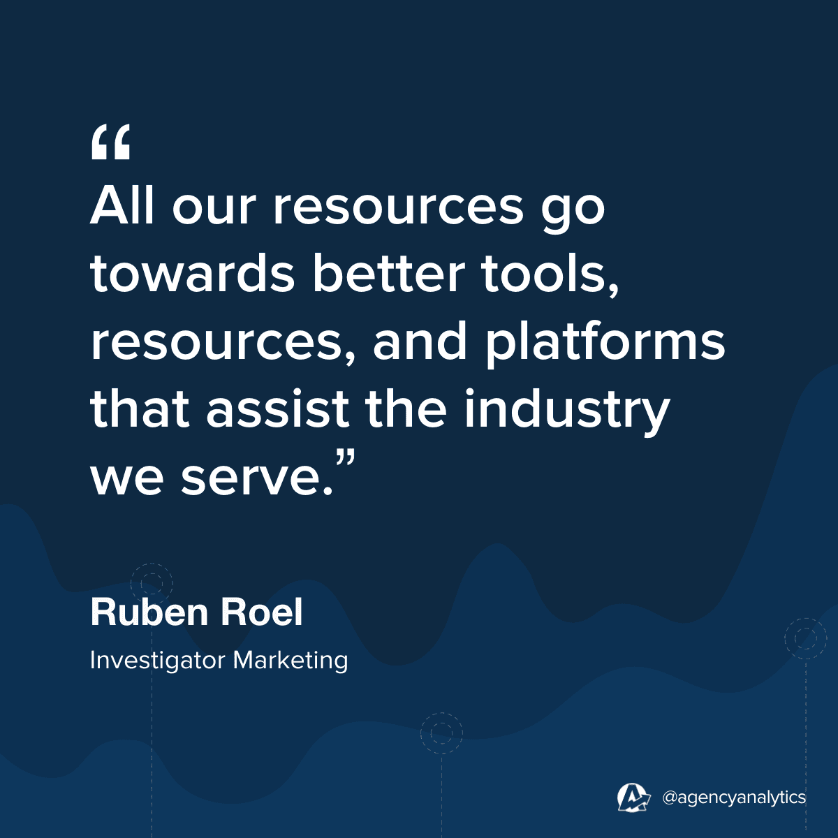 Quote from Rubel Roel about leveraging technology and tools when growing a marketing agency.  Quote from Rubel Roel about leveraging technology and tools when growing a marketing agency.