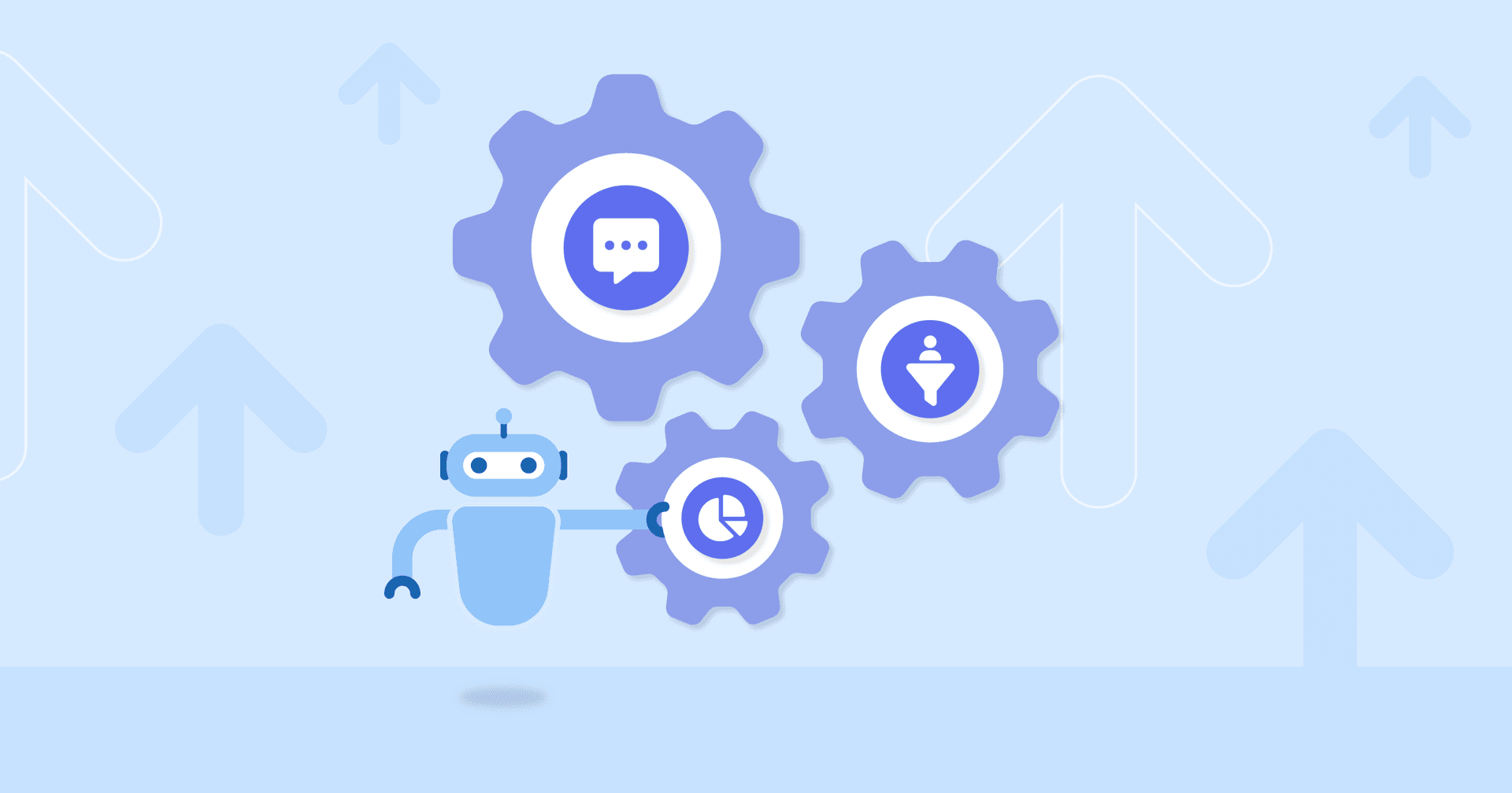 Top 11 Marketing Agency Automation Processes To Save Time and Boost Efficiency An Image Of a Robot and Cogs Showing How to Automate Agency Processes