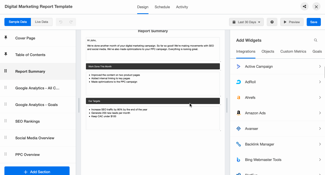 AA Digital Marketing Report Template AA Digital Marketing Report Template