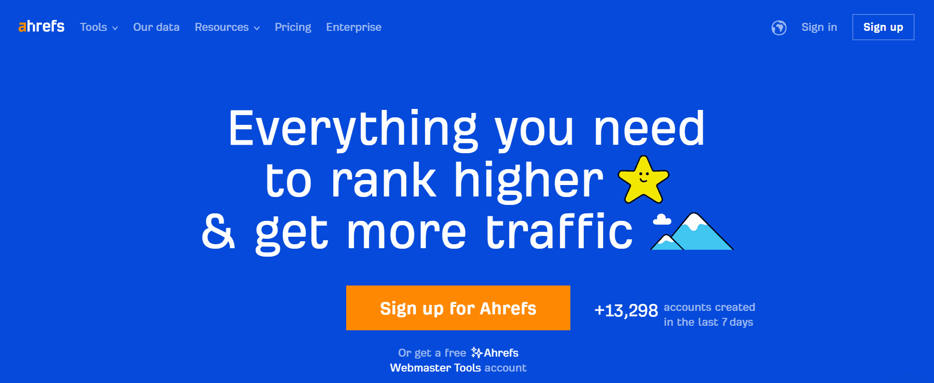 Ahrefs Homepage