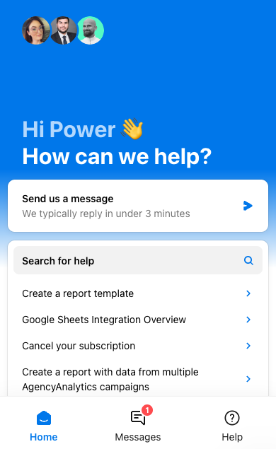 AgencyAnalytics Live Chat Customer Support AgencyAnalytics Live Chat Customer Support