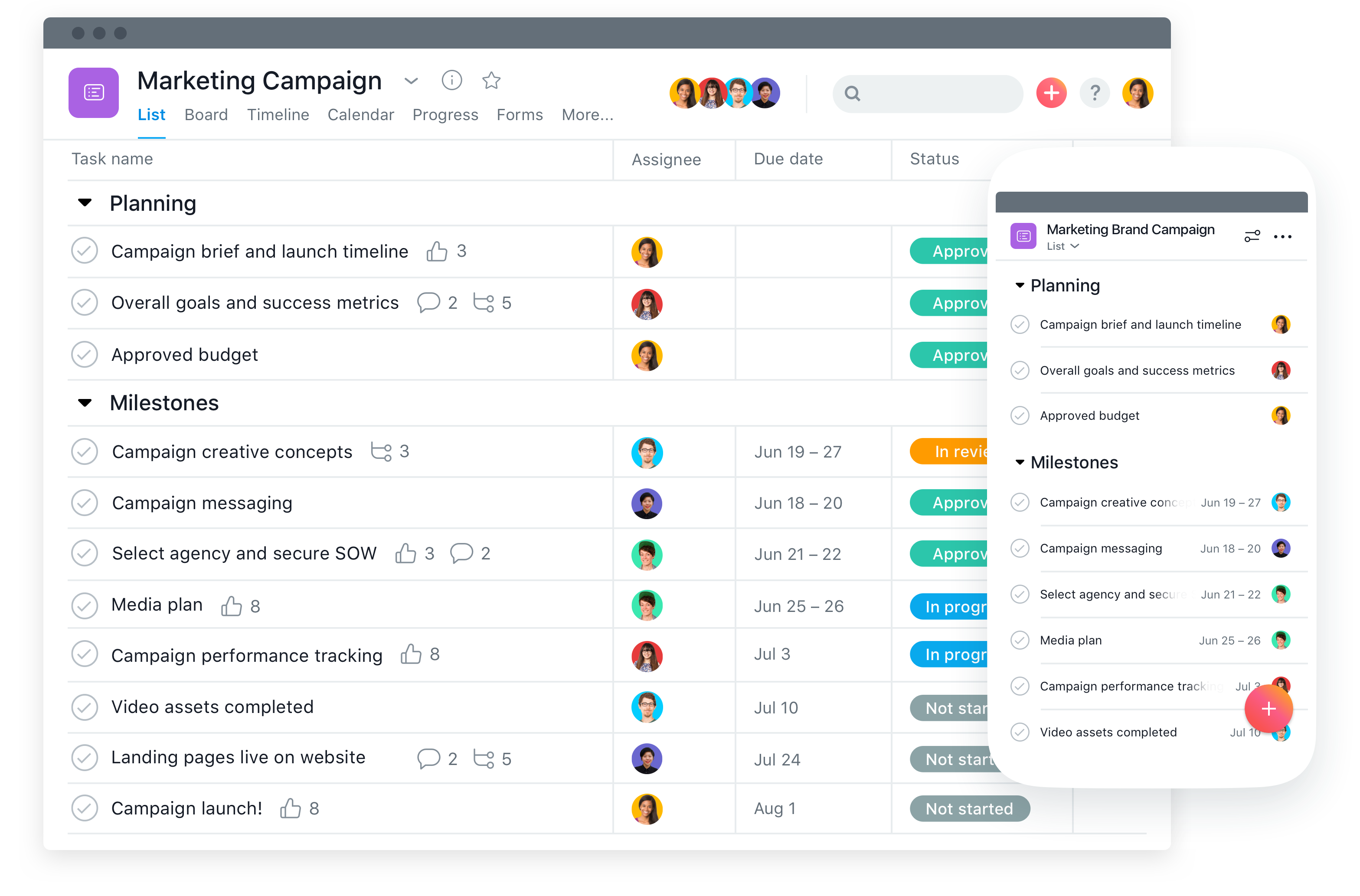 Asana platform