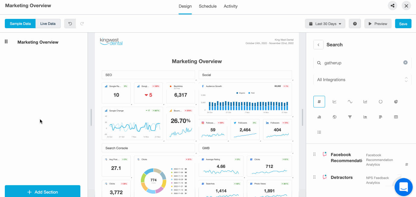 Adding Gatherup To Review Report Example Adding Gatherup To Review Report Example