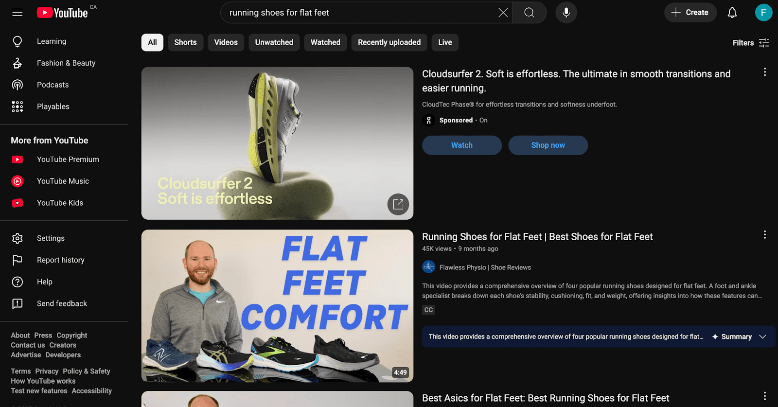 YouTube search results YouTube search results