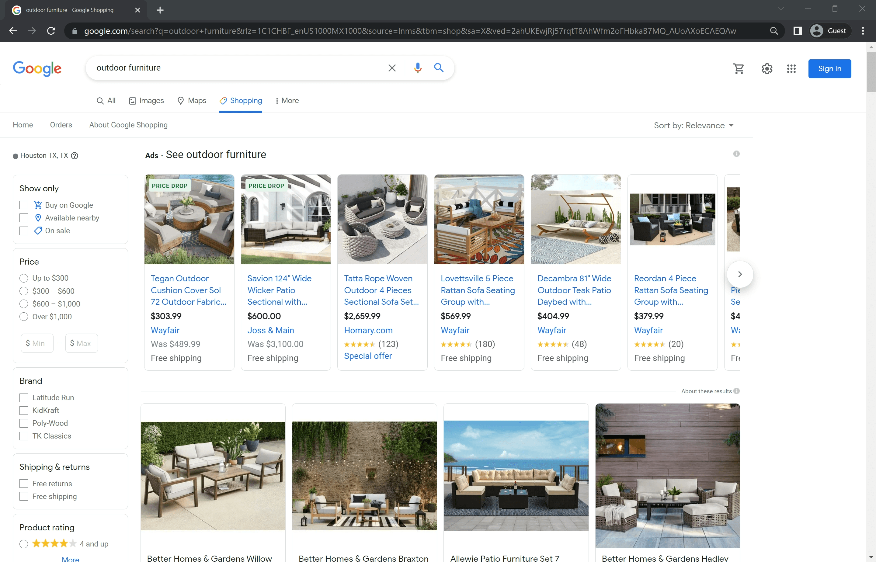 google shopping feed example 