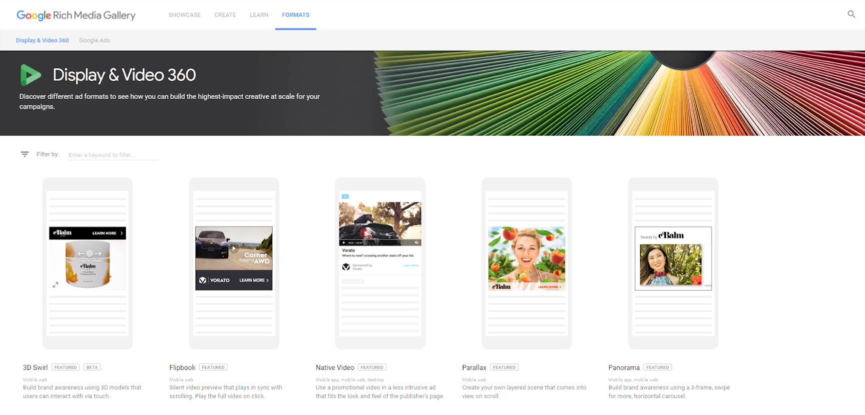 Google Display & Video 360 - Ad Formats Google Display & Video 360 - Ad Formats