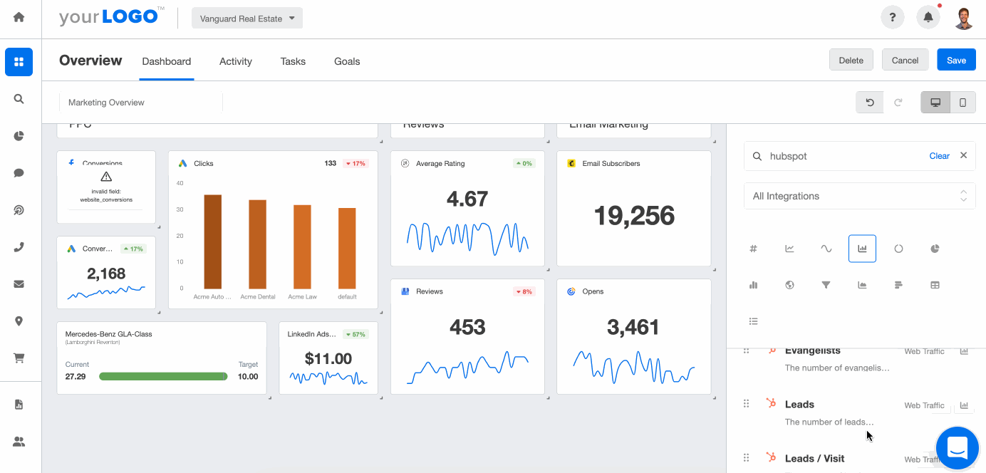 HubSpot Leads Dashboard HubSpot Leads Dashboard