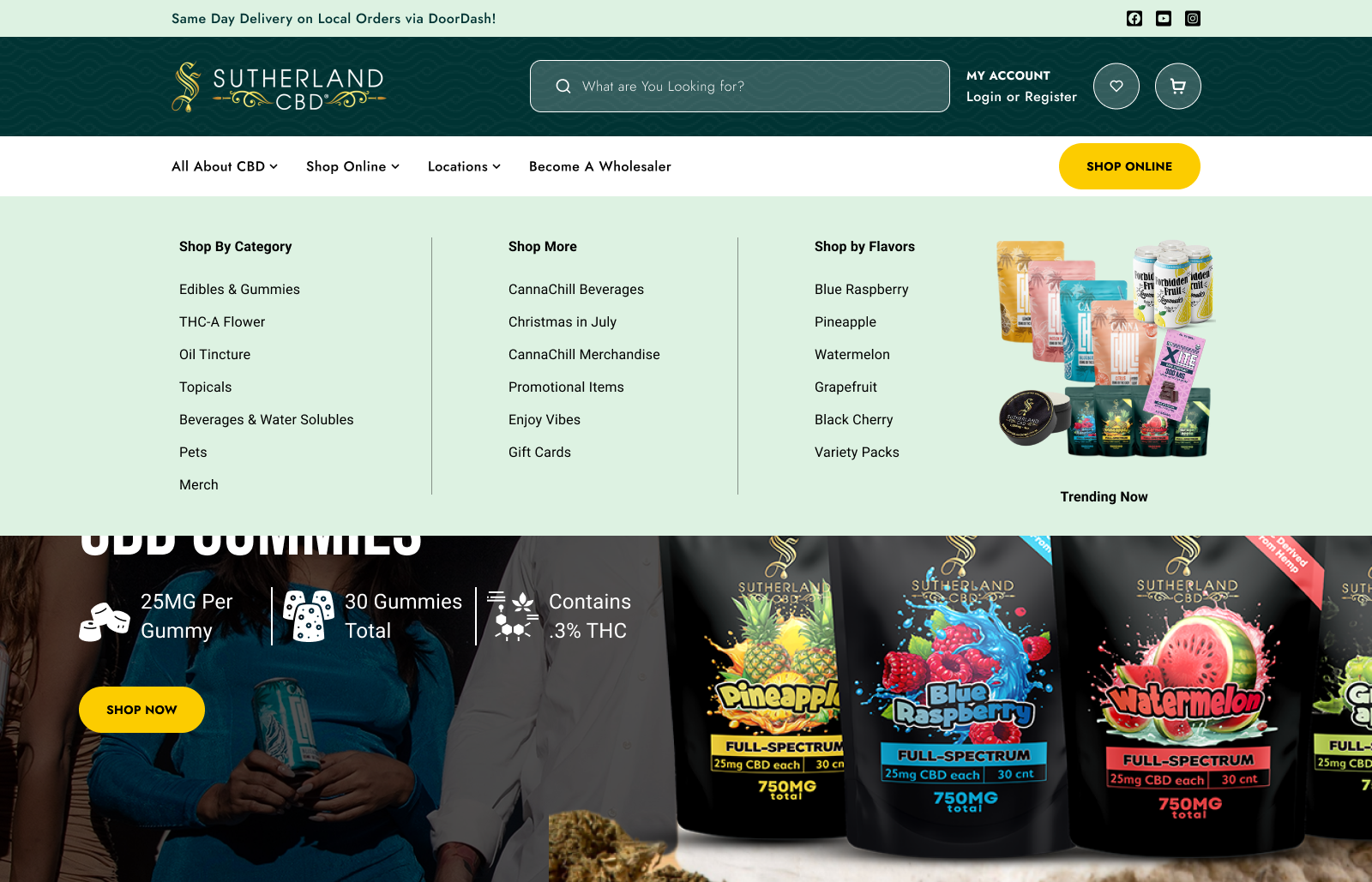 Example of a page with user friendly navigation Example of a page with user friendly navigation