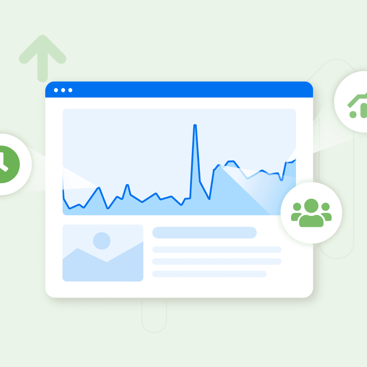 An image representing the ability to provide a direct link to the client report in a web browser