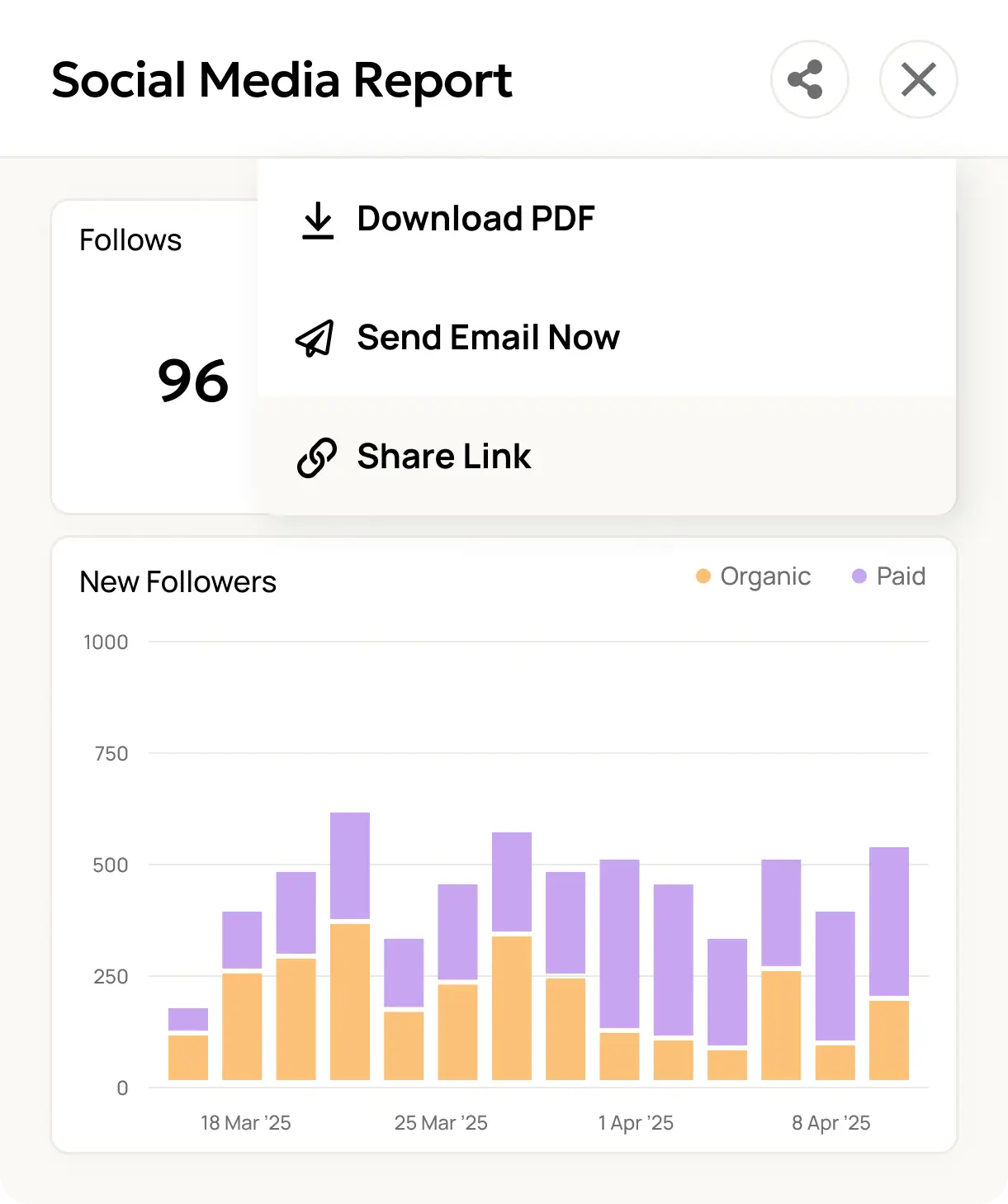 An image representing the ability to provide a direct link to the client report in a web browser