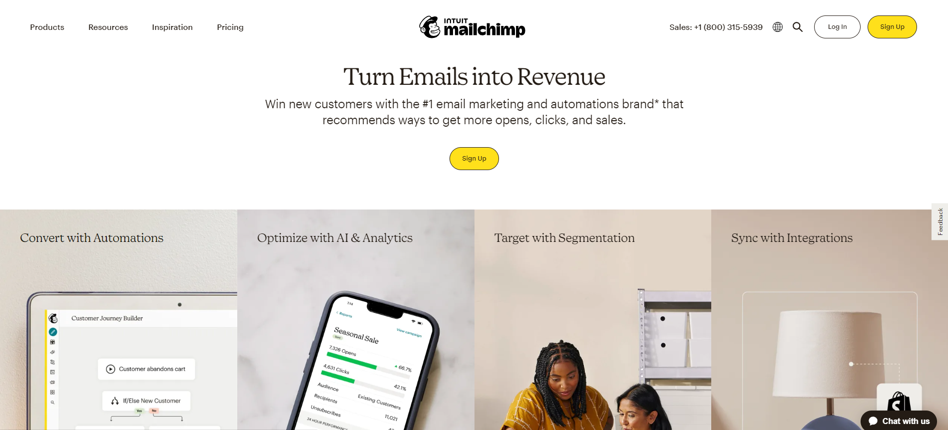 MailChimp Homepage