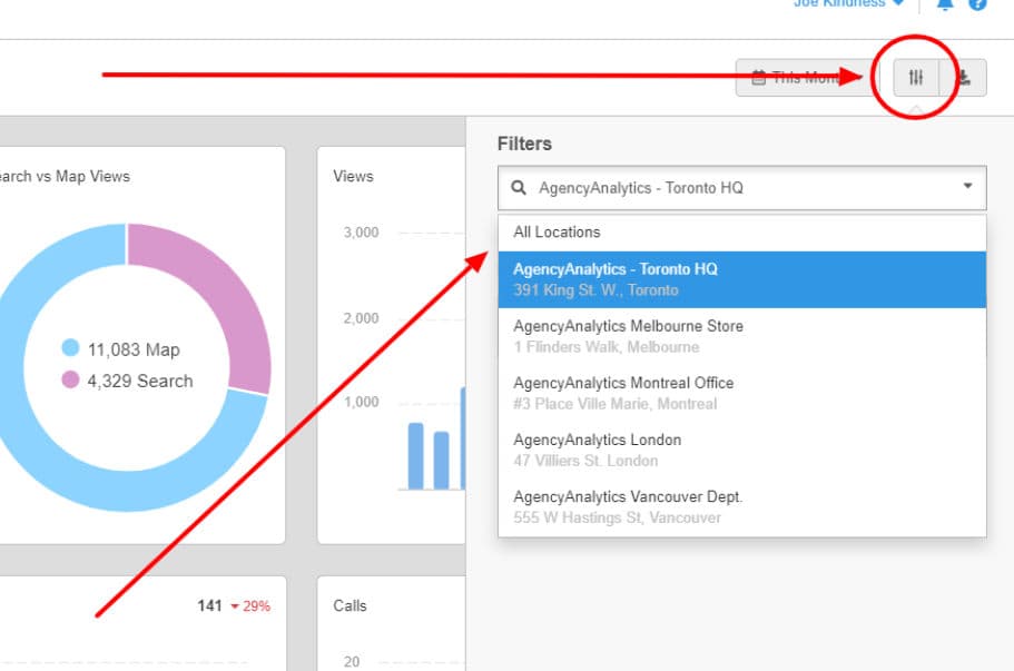 How to Filter Google My Business Metrics by Location 