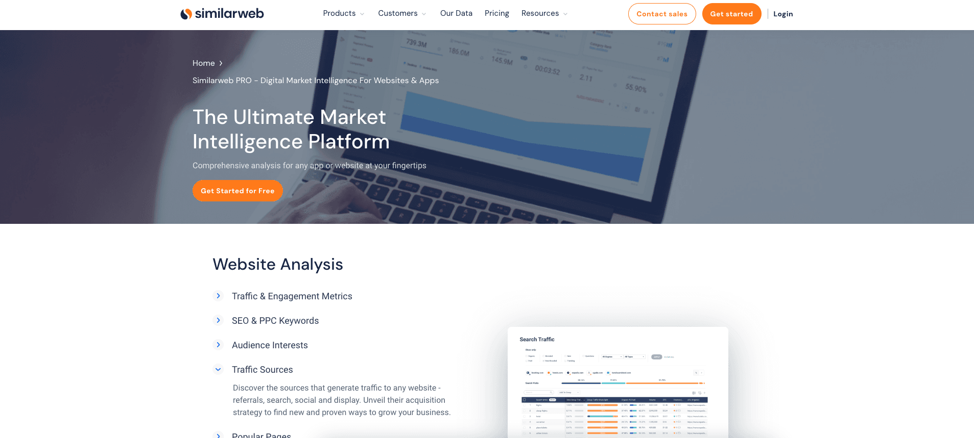 SimilarWeb website SimilarWeb website