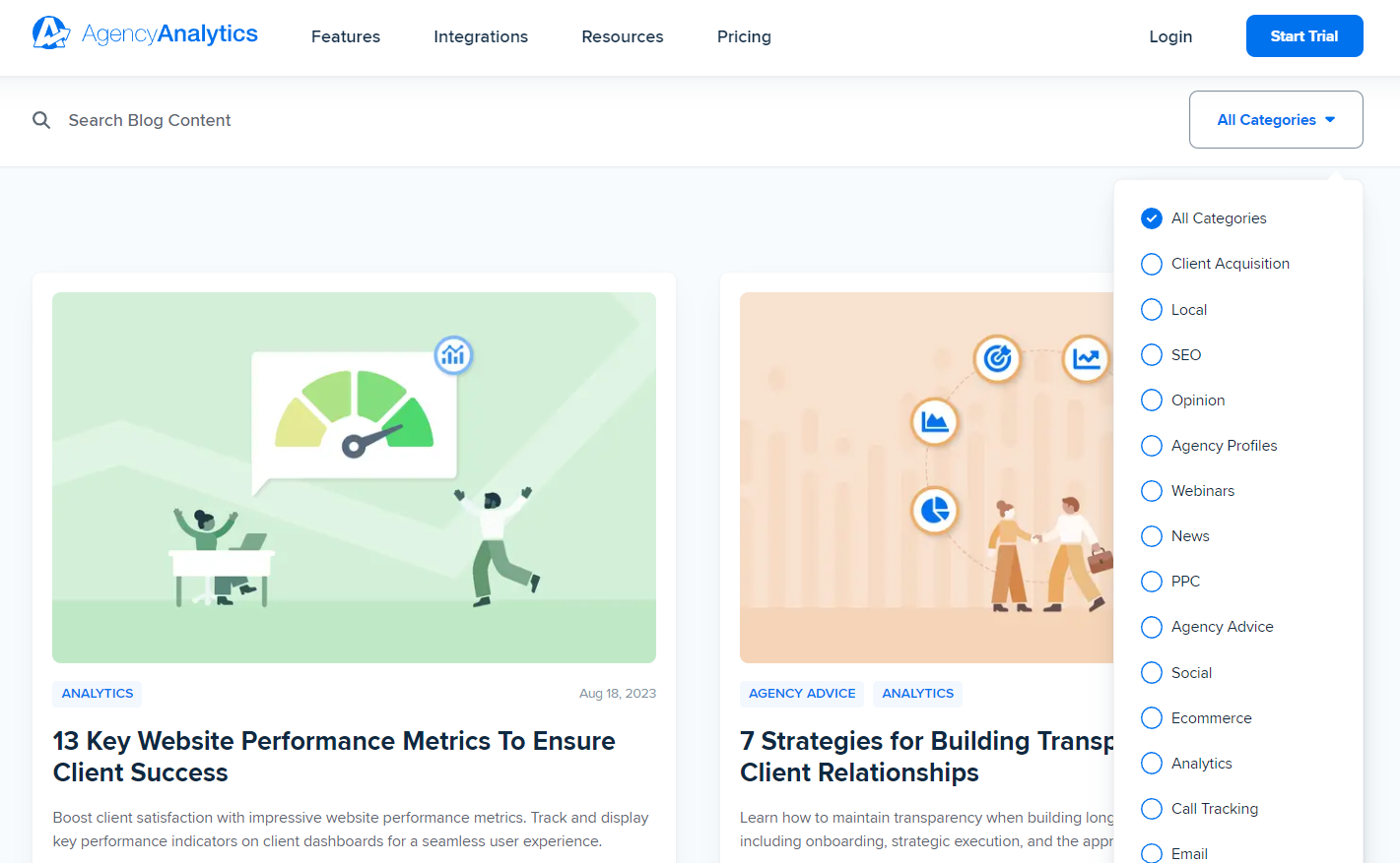 AgencyAnalytics Blog Categories AgencyAnalytics Blog Categories