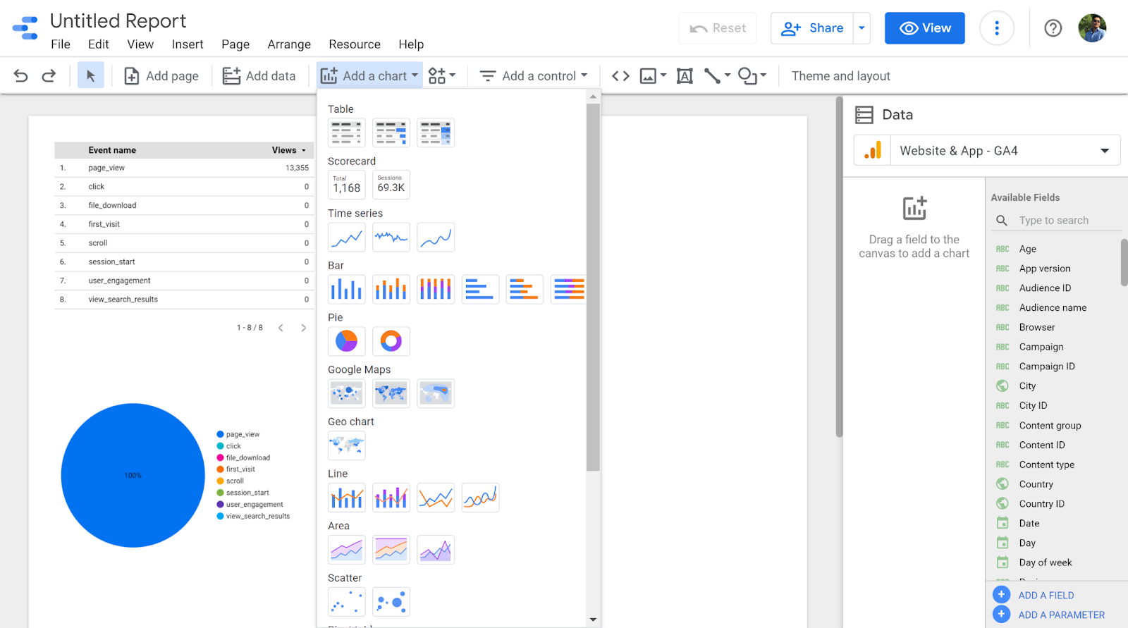 Google Data Studio Report Template Example Google Data Studio Report Template Example