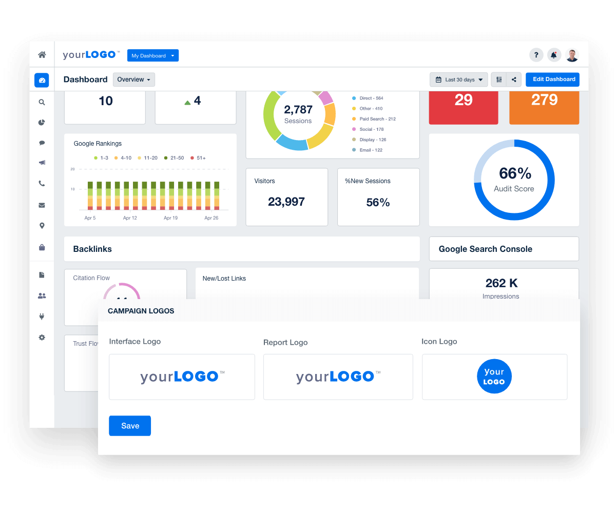 create Backlink Monitor dashboard