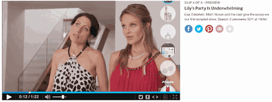 example of a shoppable video ad from an online tv show
