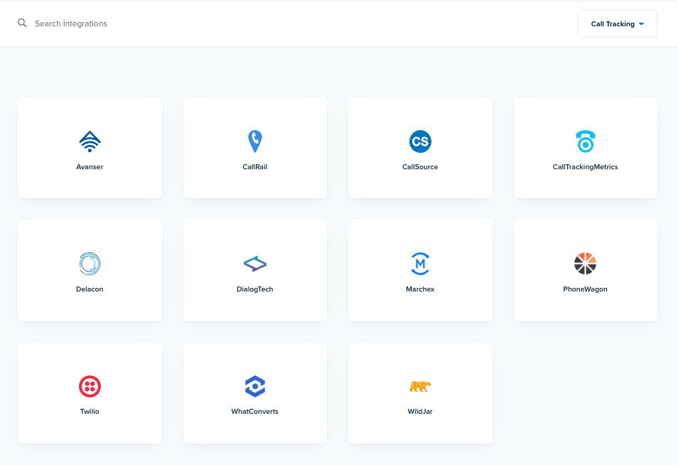 Call Tracking Integrations