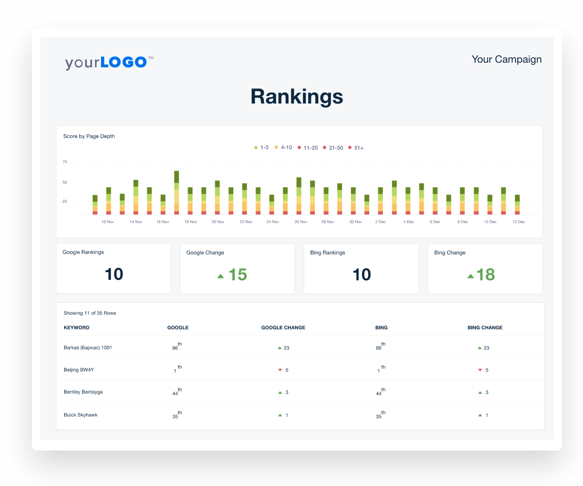 SEO Ranking Report