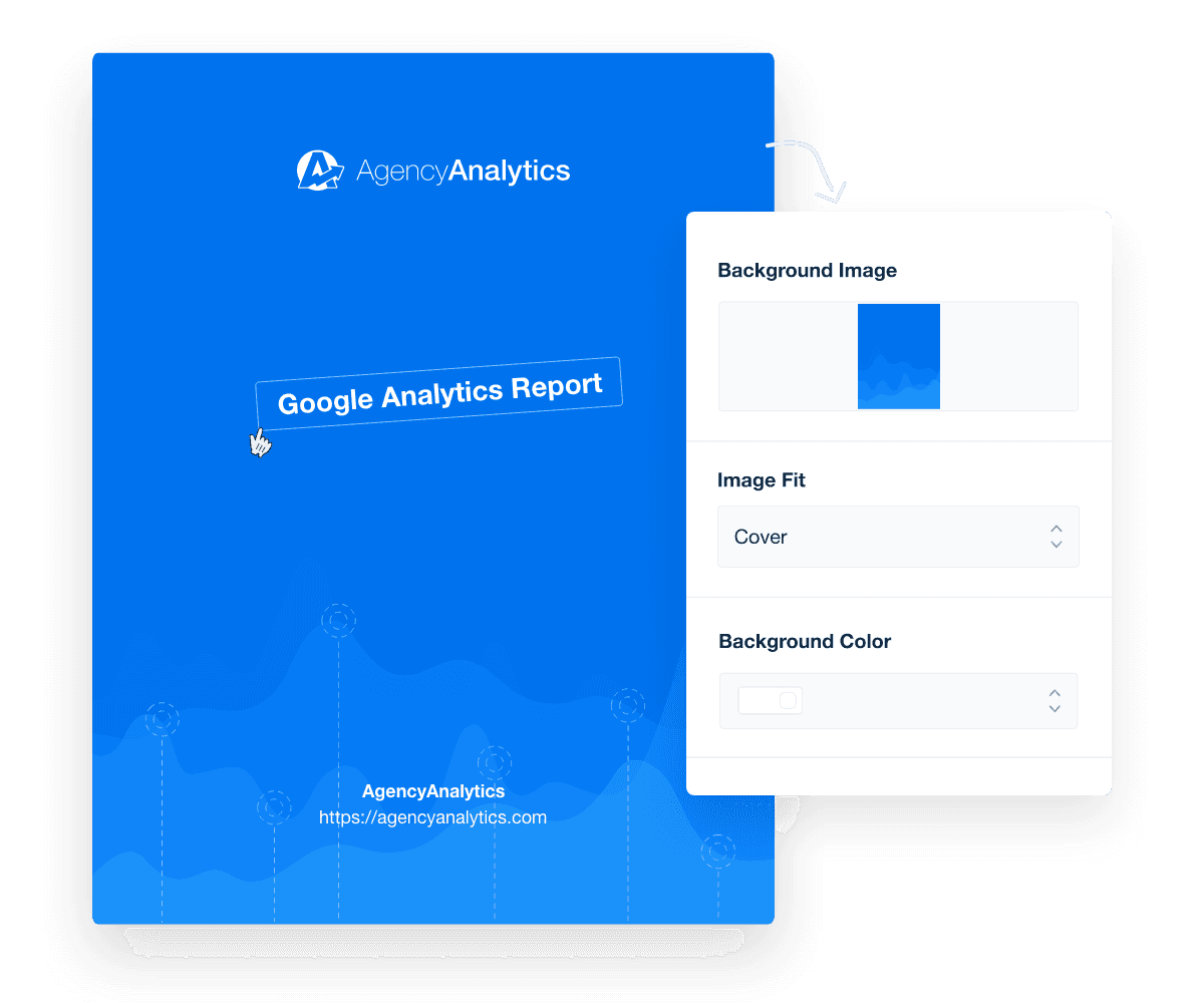 Custom design your Google Analytics Report cover, section pages, and more!