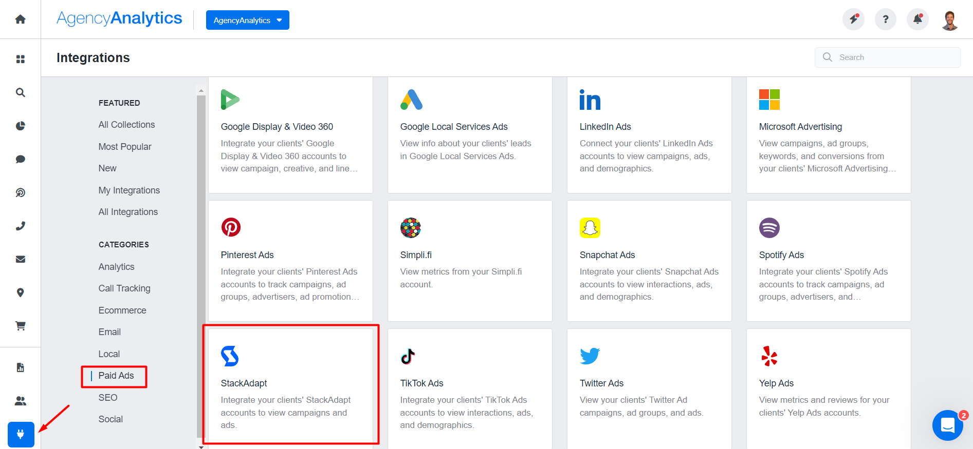 AgencyAnalytics StackAdapt Connect Integration AgencyAnalytics StackAdapt Connect Integration