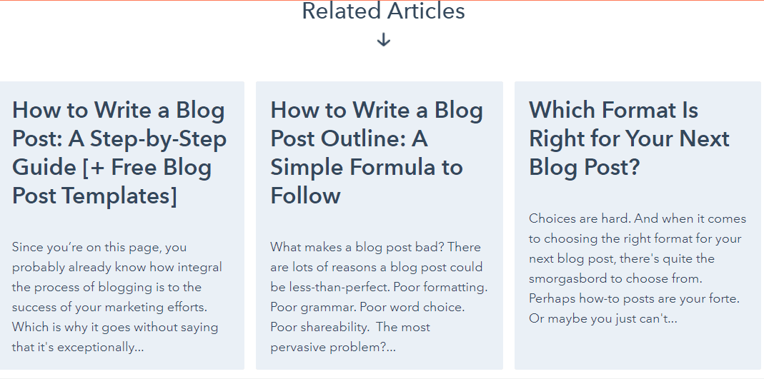 Blog Related Articles Example