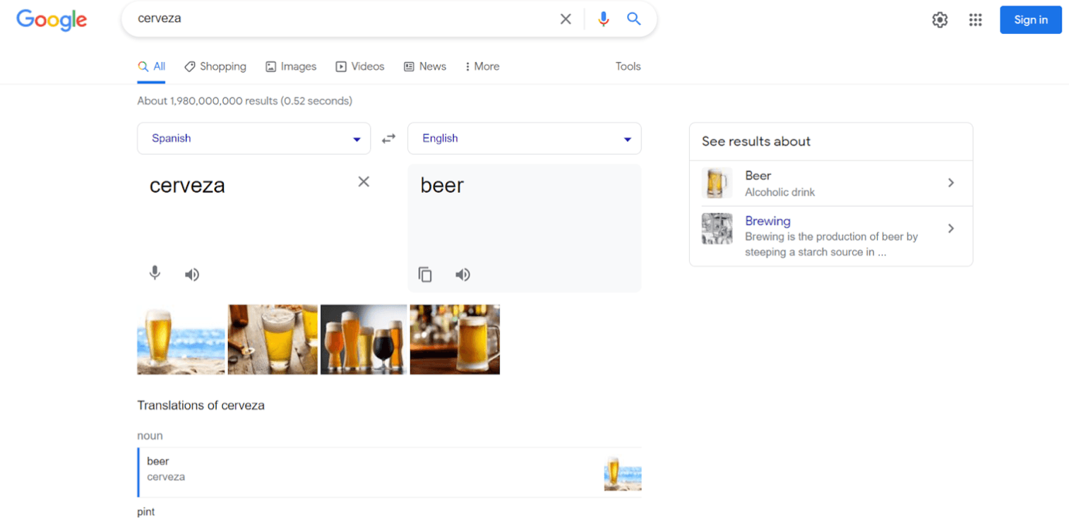 google search rank example3